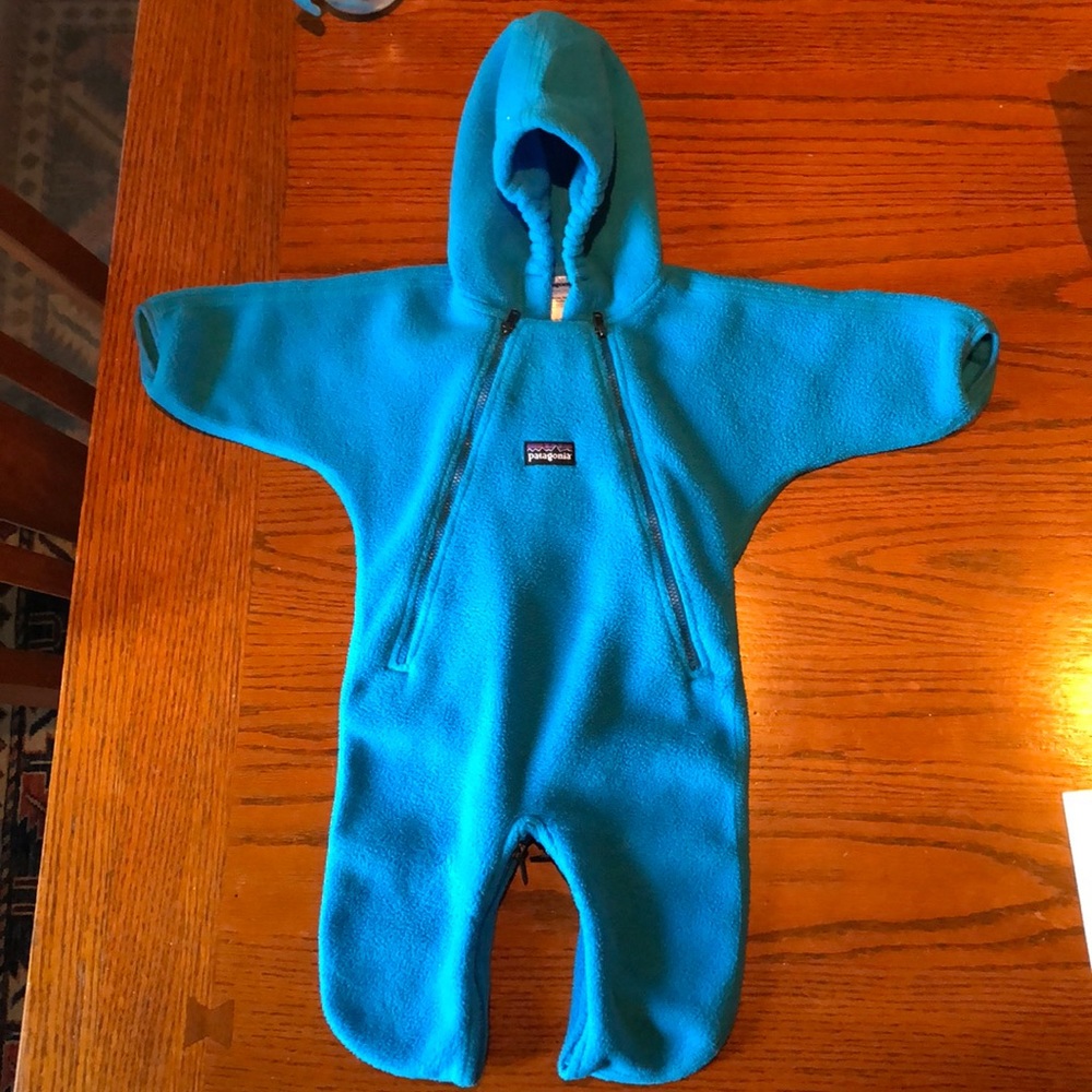 Patagonia newborn fleece bunting, EUC